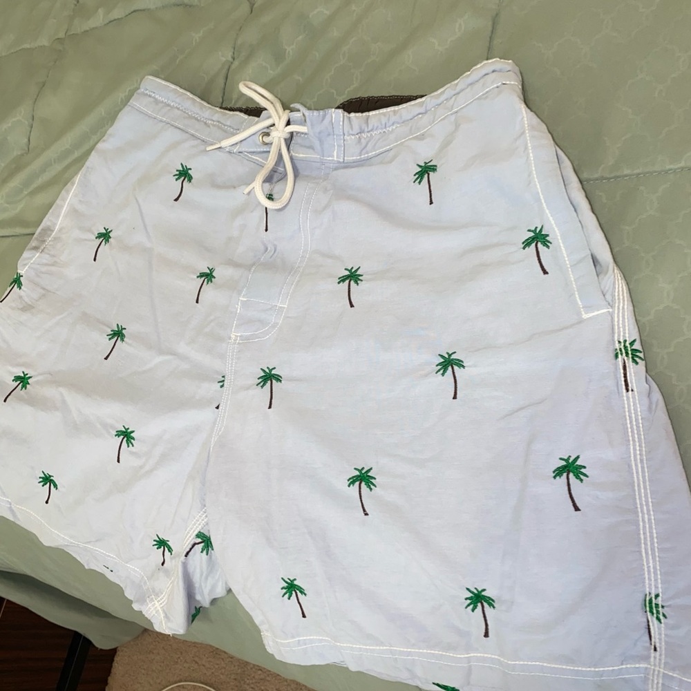 Vintage Daniel Cremieux Palm Tree Swim Trunks